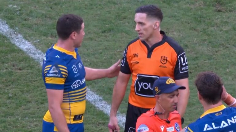 Mitch Moses made contact with the ref. 