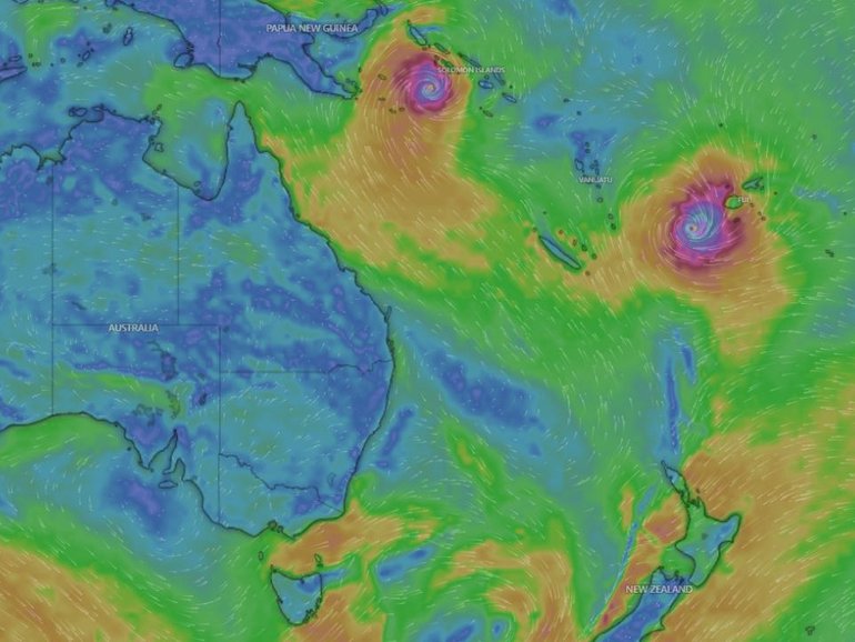 Twin cyclones threaten multiple countries in the south pacific 