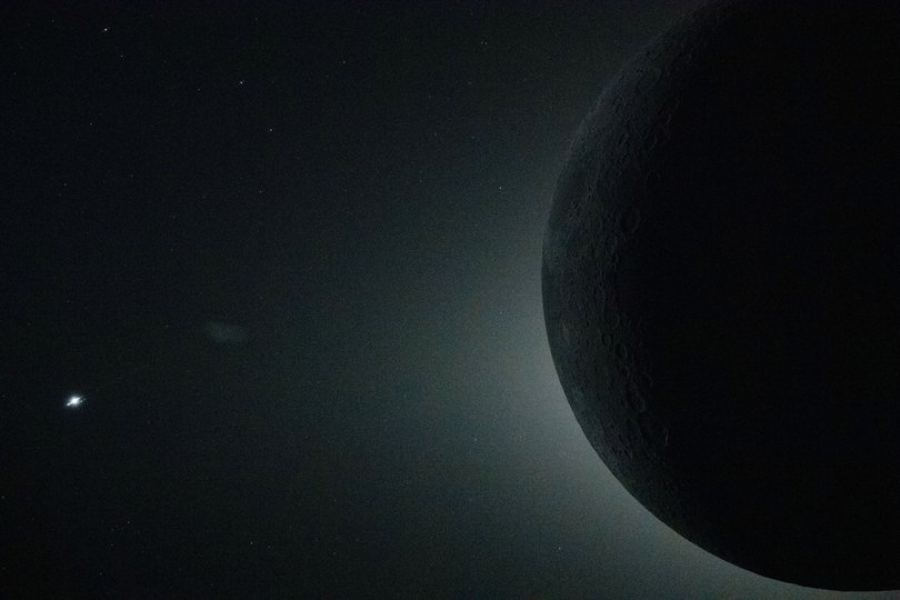 A photo provided by NASA shows a solar eclipse, captured by the Artemis II crew from the Orion Integrity.