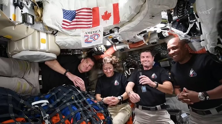 The present-day crew aboard Artemis II.