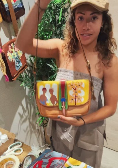 Mary Fowler showcases her artistic works.