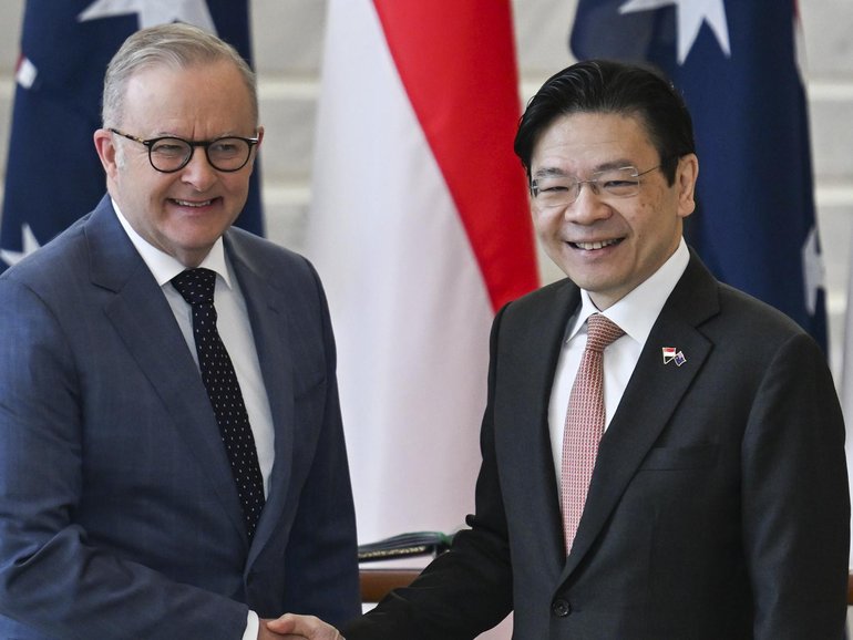 Anthony Albanese and Singapore Prime Minister Lawrence Wong will discuss energy at the annual leaders’ meeting. 