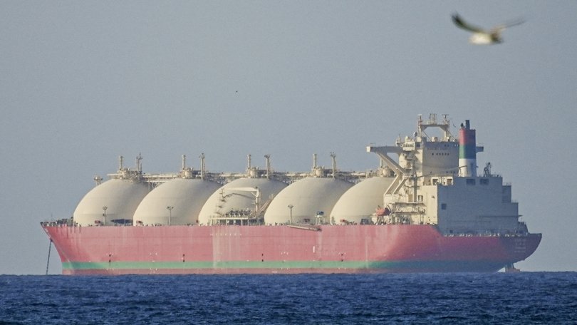 A tanker passing through Strait of Hormuz following the two-week temporary ceasefire on April 8.