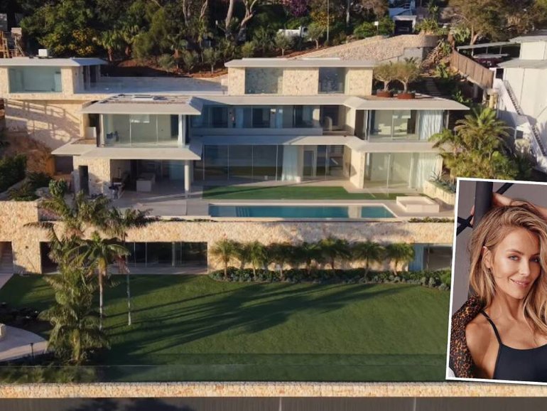 New footage reveals the final stage of Jennifer Hawkins (pictured) and Jake Wall's luxury project at Whale Beach. Picture Instagram/J Group Projects