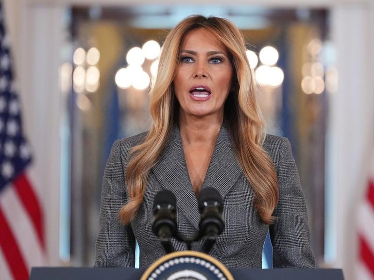 Melania Trump has told reporters at the White House she was not a victim of Jeffrey Epstein.
