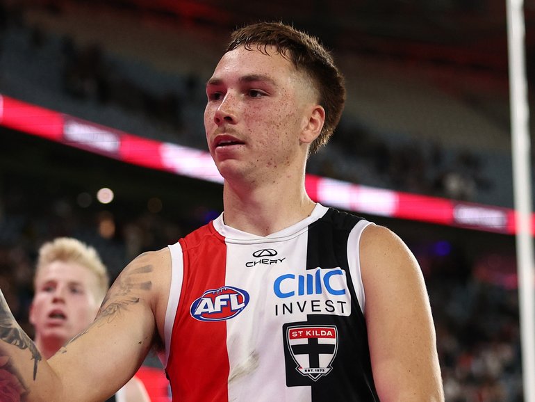 St Kilda’s Lance Collard. 