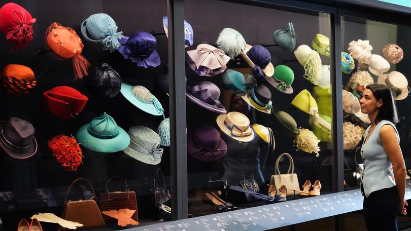 Hats, bags and shoes worn by Princess Elizabeth are part of the Her Life in Style exhibition. (AP PHOTO)