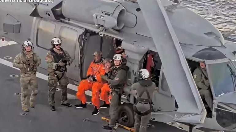 First-look of Artemis II crew members since splashdown.