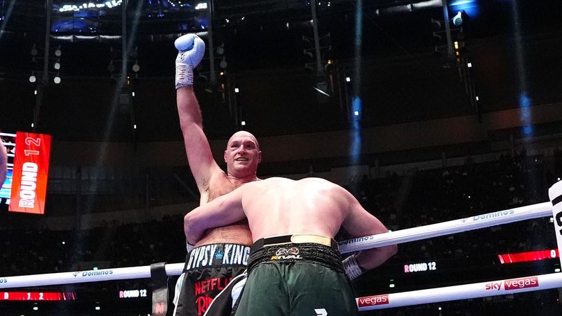 Tyson Fury has won his return and has called out Anthony Joshua for 'The Battle of Britain'. (AP PHOTO)