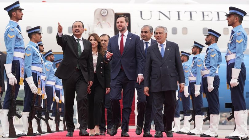 Vice President JD Vance arriving in Pakistan for scheduled peace talks with Iran. (AP PHOTO)