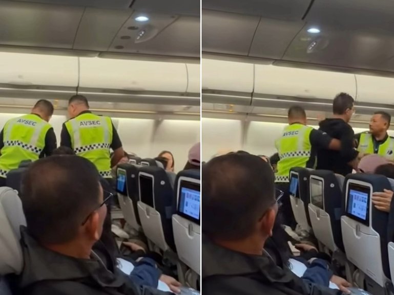 A pre-takeoff incident involving alleged groping of a flight attendant escalated quickly.