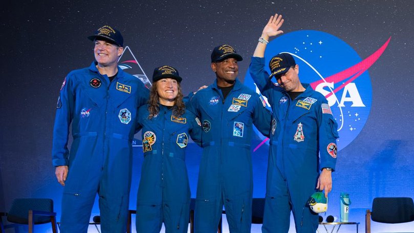 The astronauts started their day listening to Run To The Water by rock group Live.