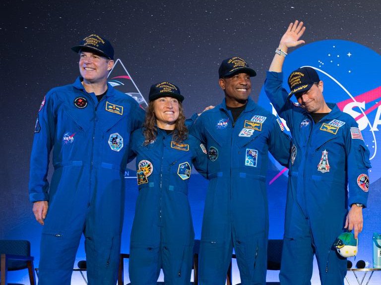 The astronauts started their day listening to Run To The Water by rock group Live.