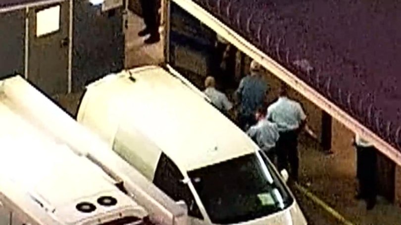 Ben Roberts-Smith was taken to Silverwater Correctional Facility on remand after being refused bail. Picture: Nine News.