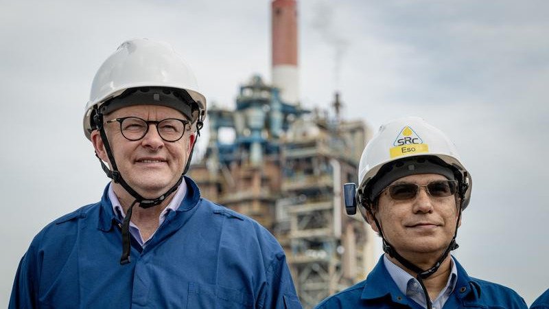 Anthony Albanese in Singapore. 