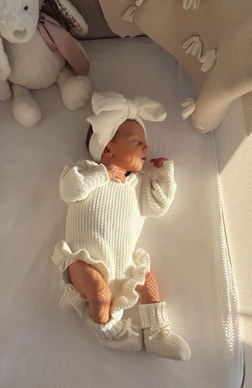 Tomic’s partner Keely Hannah revealed baby Astara in a post on Instagram. Picture: keelyhannahh/ Instagram