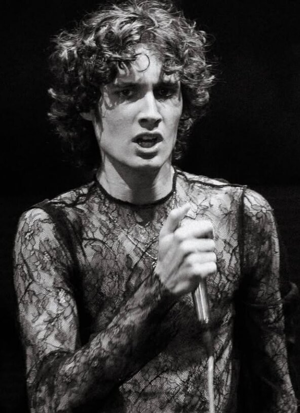 Sombr embraced the lace and wore a sheer long sleeve for his Coachella set. 