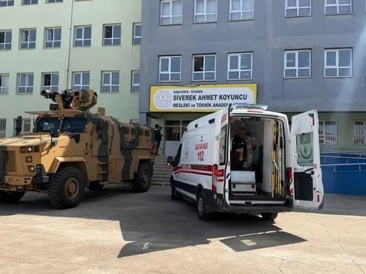 The horrific scenes took place during school time, with students fleeing in a panic.