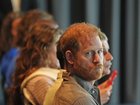 The Duke of Sussex in the audience before taking part in a Q&A session during a visit to Movember at the Western Bulldogs HQ at Mission Whitten Oval, in Footscray.