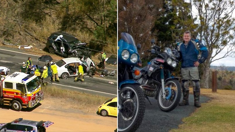 Grant Northey, 52, died in a multi-vehicle crash on Tambourine Mountain Road in the Scenic Rim on Sunday.