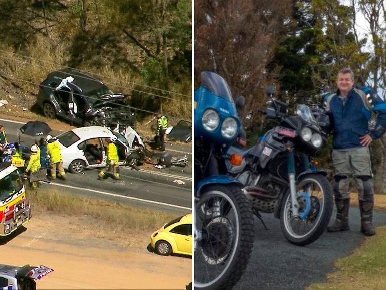 Grant Northey, 52, died in a multi-vehicle crash on Tambourine Mountain Road in the Scenic Rim on Sunday.