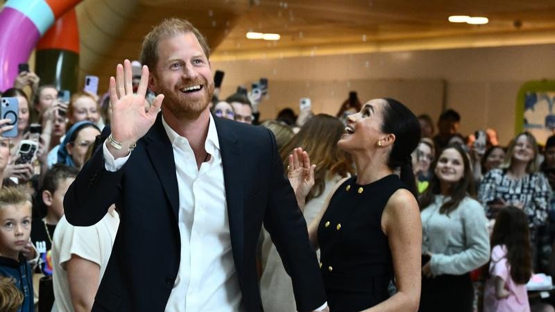 Prince Harry and Meghan Markle on their Australian tour. 