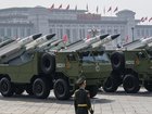 Chinese missile launchers are seen during a military parade.