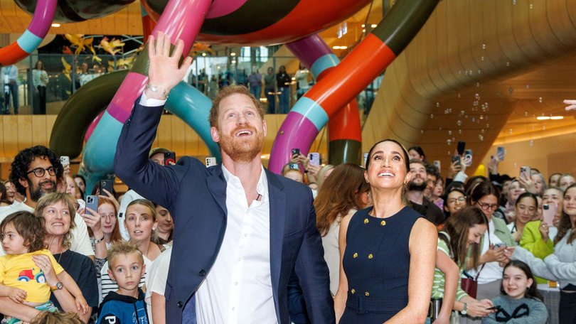 Harry and Meghan have visited the Royal Children’s Hospital in Melbourne at the start of their four-day visit to Australia.