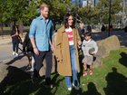 Meghan, Duchess of Sussex, and Prince Harry, Duke of Sussex take part in the Scar Tree Walk in Melbourne, Australia.