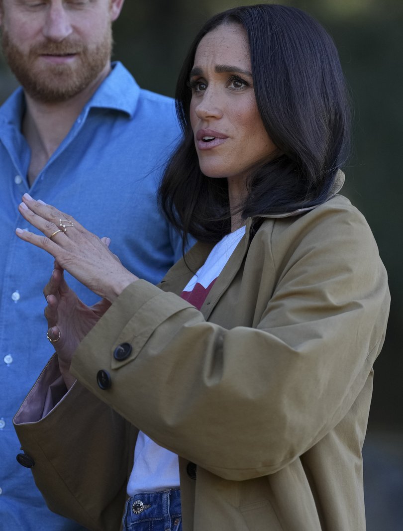 Meghan, Duchess of Sussex during a Scar Tree Walk on April 16, 2026 in Melbourne.