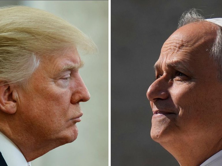 As President Donald Trump feud with the Pope continues, he posts a picture of him with Jesus. 