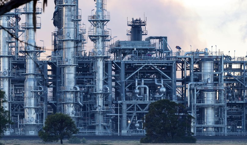 The Viva Energy refinery in Corio, north of Geelong.