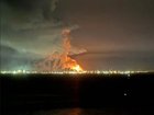 The fire at the Geelong oil refinery. 