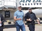 Former special forces corporal Ben Roberts-Smith being arrested at Sydney Domestic Airport.