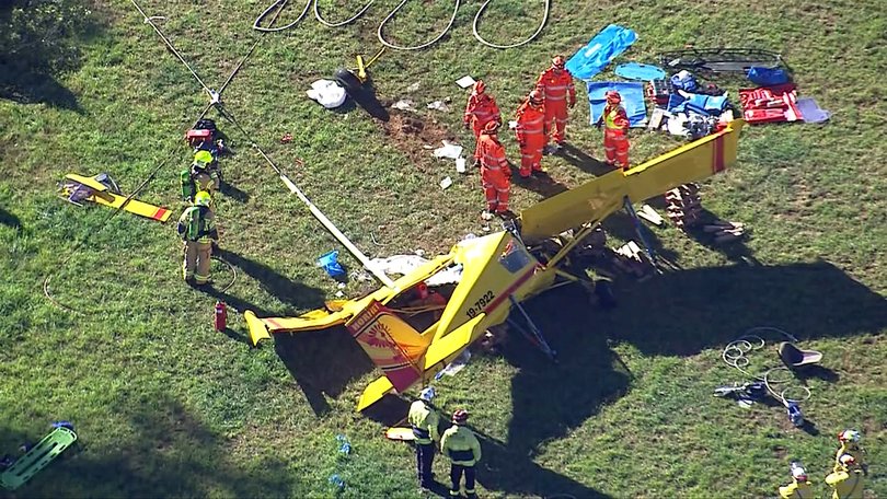 The plane was heavily damaged.