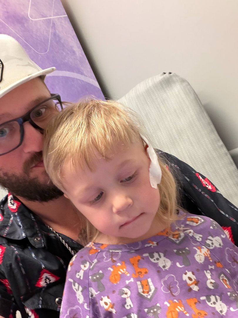 Cyler with his father after the Wal-Mart incident.