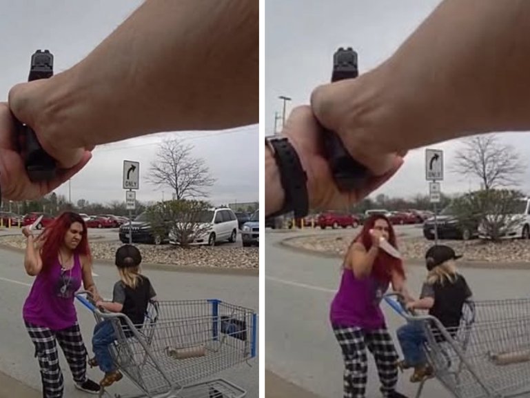 Police vision of a horrifying incident outside a Wal-Mart in Nebraska.