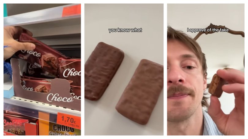 An Aussie content creator in Spain reviews a local knock-off of Tim Tams.
