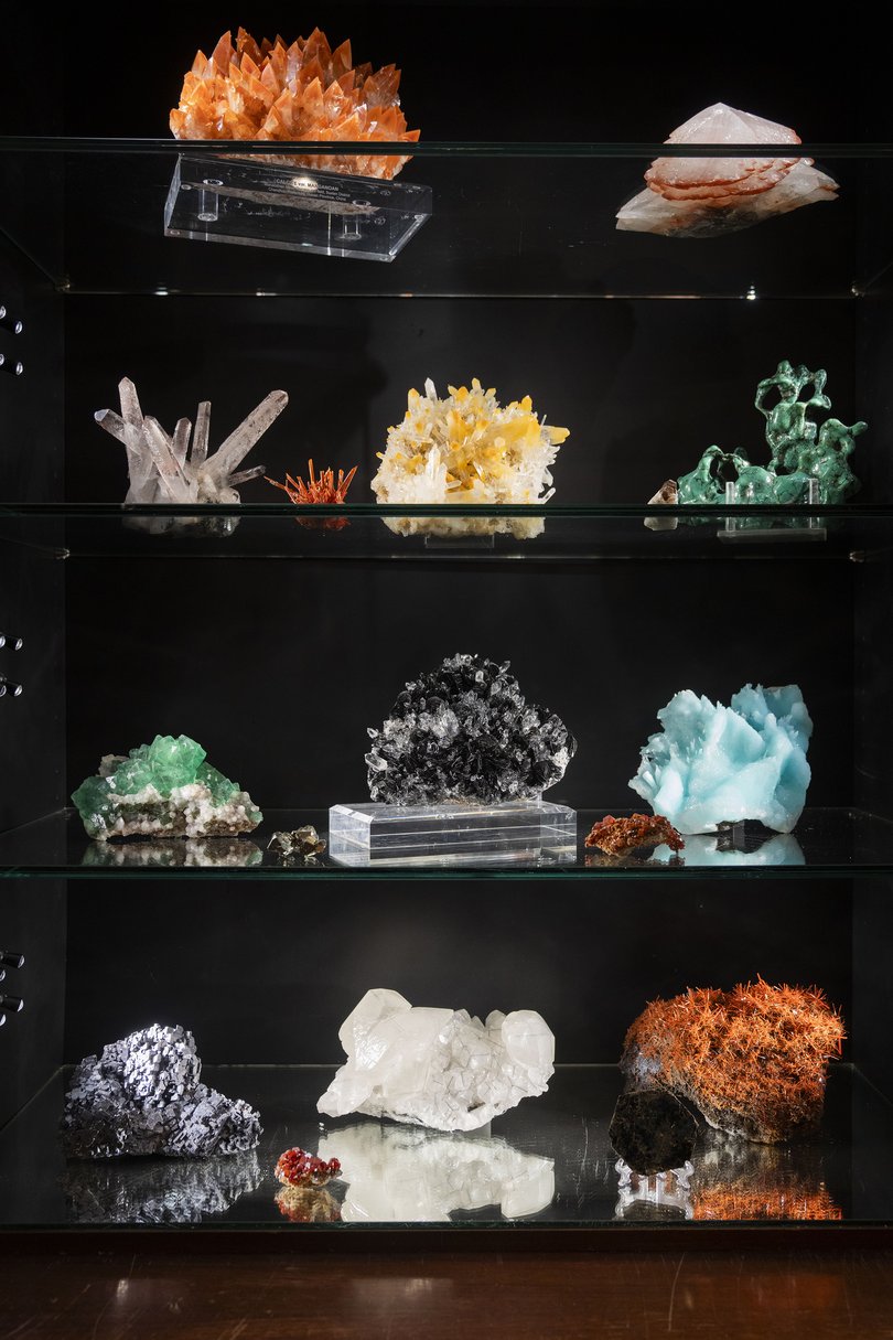 A display case on the appointment-only floor of Astro Gallery of Gems.