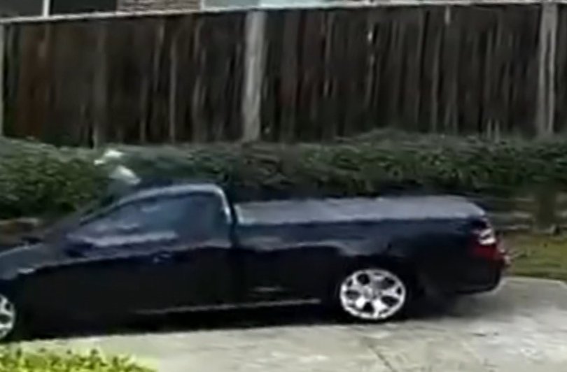 Security footage showed the man behind a parked car.