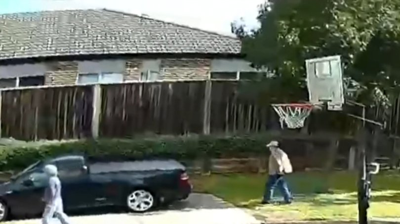 The crime was caught on security camera.