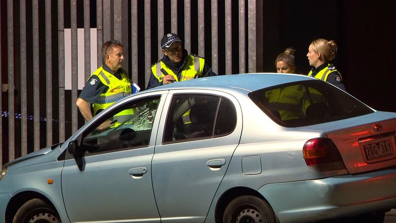 Emergency services swarmed the scene at Melbourne Showgrounds in Ascot Vale on Saturday afternoon, with reports of a grey Toyota which is believed to have hit two people.