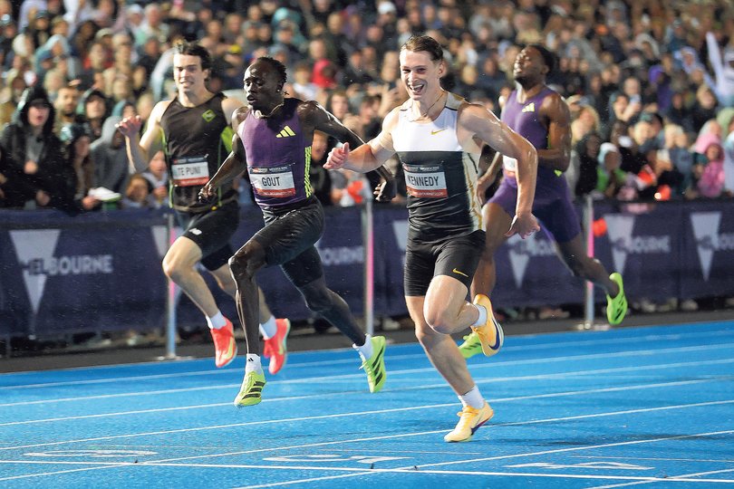 Gout and Kennedy went head-to-head in the 200m at Maurie Plant Meet in Melbourne last month.
