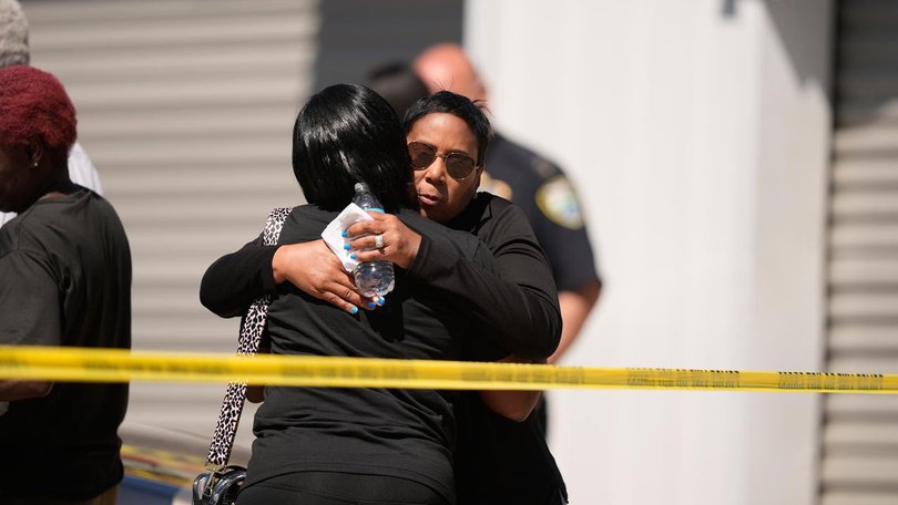 Crime scenes have been set up at two homes in the Louisiana city of Shreveport after a mass shooting (AP PHOTO)