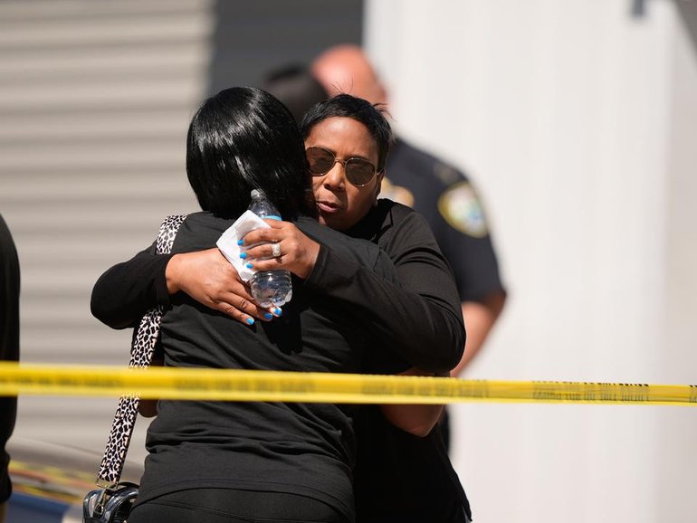 Crime scenes have been set up at two homes in the Louisiana city of Shreveport after a mass shooting (AP PHOTO)