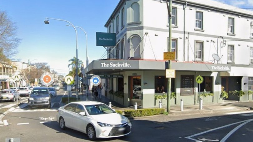 A man has been hospitalised and the health of his dog is unclear after the pair were allegedly attacked by a man with a steak knife