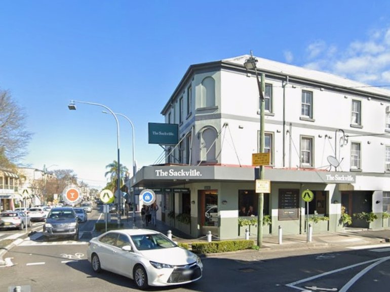 A man has been hospitalised and the health of his dog is unclear after the pair were allegedly attacked by a man with a steak knife