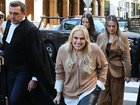 Rebel Wilson arrives at Federal Court with her legal team. 