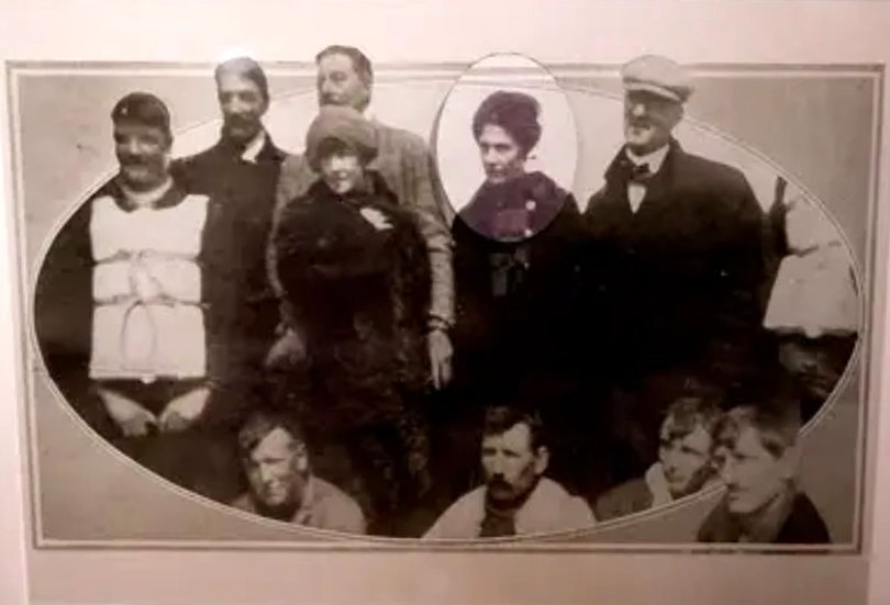 (Circled) Laura Mabel Francatelli escaped the Titanic disaster on board lifeboat Number 1. 
