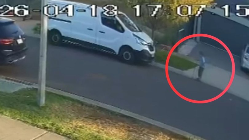 The boy was riding his scooter on the footpath before veering onto the road.